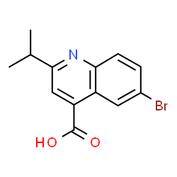ChemSpider 2D Image | 6-Bromo-2-isopropyl-4-quinolinecarboxylic acid | C13H12BrNO2