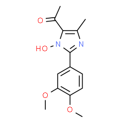 ChemSpider 2D Image | 1-[2-(3,4-Dimethoxyphenyl)-1-hydroxy-4-methyl-1H-imidazol-5-yl]ethanone | C14H16N2O4