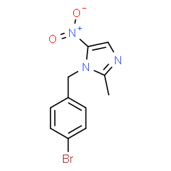 ChemSpider 2D Image | 1-(4-Bromobenzyl)-2-methyl-5-nitro-1H-imidazole | C11H10BrN3O2