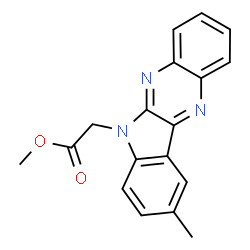 ChemSpider 2D Image | Methyl (9-methyl-6H-indolo[2,3-b]quinoxalin-6-yl)acetate | C18H15N3O2