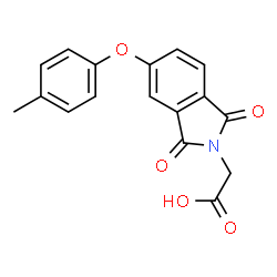 ChemSpider 2D Image | [5-(4-Methylphenoxy)-1,3-dioxo-1,3-dihydro-2H-isoindol-2-yl]acetic acid | C17H13NO5