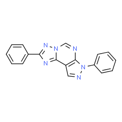 ChemSpider 2D Image | 2,7-Diphenyl-7H-pyrazolo[4,3-e][1,2,4]triazolo[1,5-c]pyrimidine | C18H12N6