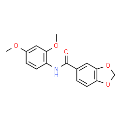 ChemSpider 2D Image | N-(2,4-Dimethoxyphenyl)-1,3-benzodioxole-5-carboxamide | C16H15NO5