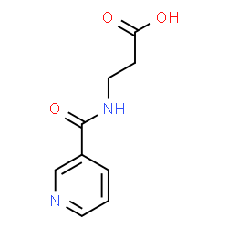 ChemSpider 2D Image | N-(3-Pyridinylcarbonyl)-beta-alanine | C9H10N2O3