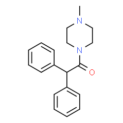 ChemSpider 2D Image | 1-(4-Methyl-1-piperazinyl)-2,2-diphenylethanone | C19H22N2O