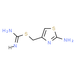 ChemSpider 2D Image | (2-Amino-1,3-thiazol-4-yl)methyl carbamimidothioate | C5H8N4S2