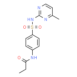 ChemSpider 2D Image | N-{4-[(4-Methyl-2-pyrimidinyl)sulfamoyl]phenyl}propanamide | C14H16N4O3S