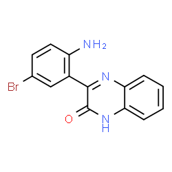 ChemSpider 2D Image | 3-(2-Amino-5-bromophenyl)-2(1H)-quinoxalinone | C14H10BrN3O