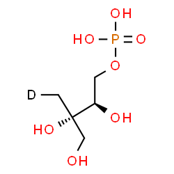 ChemSpider 2D Image | (2R,3S)-2,3,4-Trihydroxy-3-(~2~H_1_)methylbutyl dihydrogen phosphate | C5H12DO7P