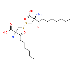 ChemSpider 2D Image | 2,2'-Dioctanoyl-L-cystine | C22H40N2O6S2