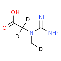 ChemSpider 2D Image | N-Carbamimidoyl-N-(~2~H_1_)methyl(2,2-~2~H_2_)glycine | C4H6D3N3O2