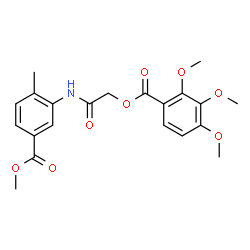 ChemSpider 2D Image | 2-{[5-(Methoxycarbonyl)-2-methylphenyl]amino}-2-oxoethyl 2,3,4-trimethoxybenzoate | C21H23NO8