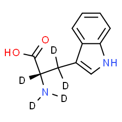 ChemSpider 2D Image | L-(N,N,alpha,beta,beta-~2~H_5_)Tryptophan | C11H7D5N2O2