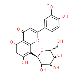 ChemSpider 2D Image | (1R)-1,5-Anhydro-1-[5,7-dihydroxy-2-(4-hydroxy-3-methoxyphenyl)-4-oxo-4H-chromen-8-yl]-D-allitol | C22H22O11
