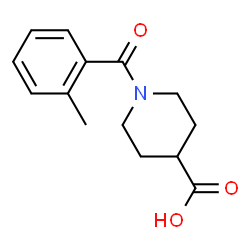 ChemSpider 2D Image | 1-(2-Methylbenzoyl)-4-piperidinecarboxylic acid | C14H17NO3