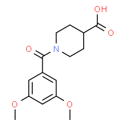 ChemSpider 2D Image | 1-(3,5-Dimethoxybenzoyl)-4-piperidinecarboxylic acid | C15H19NO5