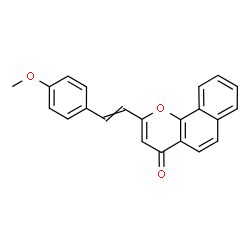 ChemSpider 2D Image | 2-[2-(4-Methoxyphenyl)vinyl]-4H-benzo[h]chromen-4-one | C22H16O3
