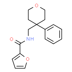 ChemSpider 2D Image | N-[(4-Phenyltetrahydro-2H-pyran-4-yl)methyl]-2-furamide | C17H19NO3