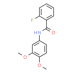 ChemSpider 2D Image | N-(3,4-Dimethoxyphenyl)-2-fluorobenzamide | C15H14FNO3