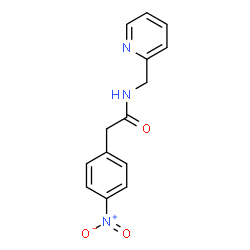 ChemSpider 2D Image | 2-(4-Nitrophenyl)-N-(2-pyridinylmethyl)acetamide | C14H13N3O3