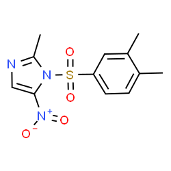 ChemSpider 2D Image | 1-(3,4-Dimethyl-benzenesulfonyl)-2-methyl-5-nitro-1H-imidazole | C12H13N3O4S