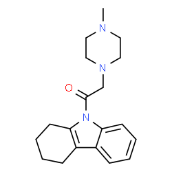 ChemSpider 2D Image | 2-(4-Methyl-piperazin-1-yl)-1-(1,2,3,4-tetrahydro-carbazol-9-yl)-ethanone | C19H25N3O