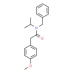 ChemSpider 2D Image | N-Benzyl-N-isopropyl-2-(4-methoxyphenyl)acetamide | C19H23NO2