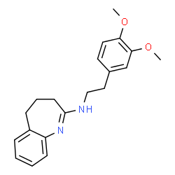 ChemSpider 2D Image | N-[2-(3,4-Dimethoxyphenyl)ethyl]-4,5-dihydro-3H-1-benzazepin-2-amine | C20H24N2O2