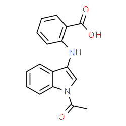 ChemSpider 2D Image | 2-[(1-acetyl-3-indolyl)amino]benzoic acid | C17H14N2O3