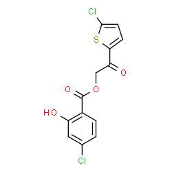 ChemSpider 2D Image | 2-(5-Chloro-2-thienyl)-2-oxoethyl 4-chloro-2-hydroxybenzoate | C13H8Cl2O4S