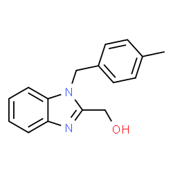 ChemSpider 2D Image | [1-(4-Methylbenzyl)-1H-benzimidazol-2-yl]methanol | C16H16N2O