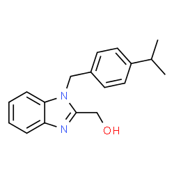 ChemSpider 2D Image | [1-(4-Isopropylbenzyl)-1H-benzimidazol-2-yl]methanol | C18H20N2O