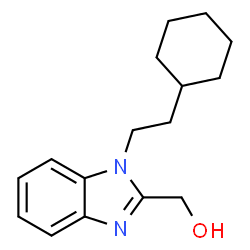 ChemSpider 2D Image | [1-(2-Cyclohexylethyl)-1H-benzimidazol-2-yl]methanol | C16H22N2O