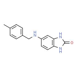 ChemSpider 2D Image | 5-[(4-Methylbenzyl)amino]-1,3-dihydro-2H-benzimidazol-2-one | C15H15N3O