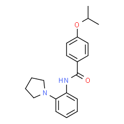 ChemSpider 2D Image | 4-Isopropoxy-N-[2-(1-pyrrolidinyl)phenyl]benzamide | C20H24N2O2