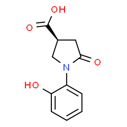 ChemSpider 2D Image | (3S)-1-(2-Hydroxyphenyl)-5-oxo-3-pyrrolidinecarboxylic acid | C11H11NO4