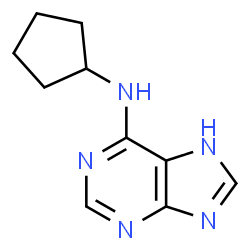 ChemSpider 2D Image | N-Cyclopentyl-1H-purin-6-amine | C10H13N5