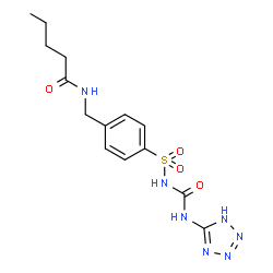 ChemSpider 2D Image | N-{4-[(1H-Tetrazol-5-ylcarbamoyl)sulfamoyl]benzyl}pentanamide | C14H19N7O4S