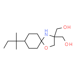 ChemSpider 2D Image | [8-(2-Methyl-2-butanyl)-1-oxa-4-azaspiro[4.5]decane-3,3-diyl]dimethanol | C15H29NO3