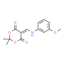 ChemSpider 2D Image | 5-{[(3-Methoxyphenyl)amino]methylene}-2,2-dimethyl-1,3-dioxane-4,6-dione | C14H15NO5