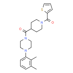 ChemSpider 2D Image | [4-(2,3-Dimethylphenyl)-1-piperazinyl][1-(2-thienylcarbonyl)-4-piperidinyl]methanone | C23H29N3O2S