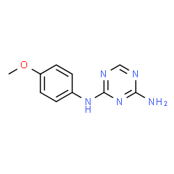ChemSpider 2D Image | N-(4-Methoxyphenyl)-1,3,5-triazine-2,4-diamine | C10H11N5O