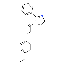 ChemSpider 2D Image | 2-(4-Ethylphenoxy)-1-(2-phenyl-4,5-dihydro-1H-imidazol-1-yl)ethanone | C19H20N2O2