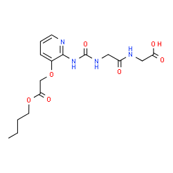 ChemSpider 2D Image | N-{[3-(2-Butoxy-2-oxoethoxy)-2-pyridinyl]carbamoyl}glycylglycine | C16H22N4O7