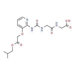 ChemSpider 2D Image | N-{[3-(2-Isobutoxy-2-oxoethoxy)-2-pyridinyl]carbamoyl}glycylglycine | C16H22N4O7