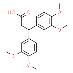 ChemSpider 2D Image | 3,3-Bis(3,4-dimethoxyphenyl)propanoic acid | C19H22O6