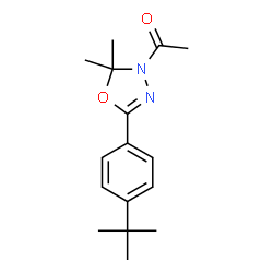 ChemSpider 2D Image | 1-[5-(4-tert-Butyl-phenyl)-2,2-dimethyl-[1,3,4]oxadiazol-3-yl]-ethanone | C16H22N2O2