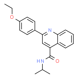 ChemSpider 2D Image | 2-(4-Ethoxyphenyl)-N-isopropyl-4-quinolinecarboxamide | C21H22N2O2