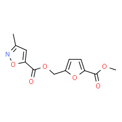 ChemSpider 2D Image | [5-(Methoxycarbonyl)-2-furyl]methyl 3-methyl-1,2-oxazole-5-carboxylate | C12H11NO6