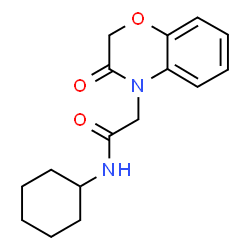 ChemSpider 2D Image | N-Cyclohexyl-2-(3-oxo-2,3-dihydro-4H-1,4-benzoxazin-4-yl)acetamide | C16H20N2O3